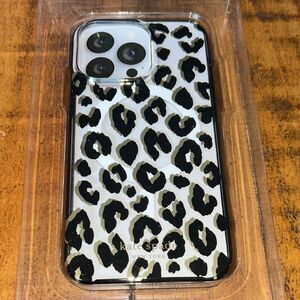 Kate Spade Wild Print‎ IPhone Case - Black and White 13 PRO